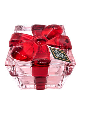 Trinket Gift Box Godinger Gatherings Glass Shannon Crystal Present Box Red Bow